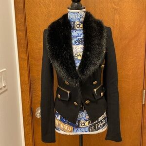 Bebe faux fur coat size X.S